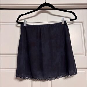 American Eagle Outfitters Navy Chiffon A-Line Mini Skirt